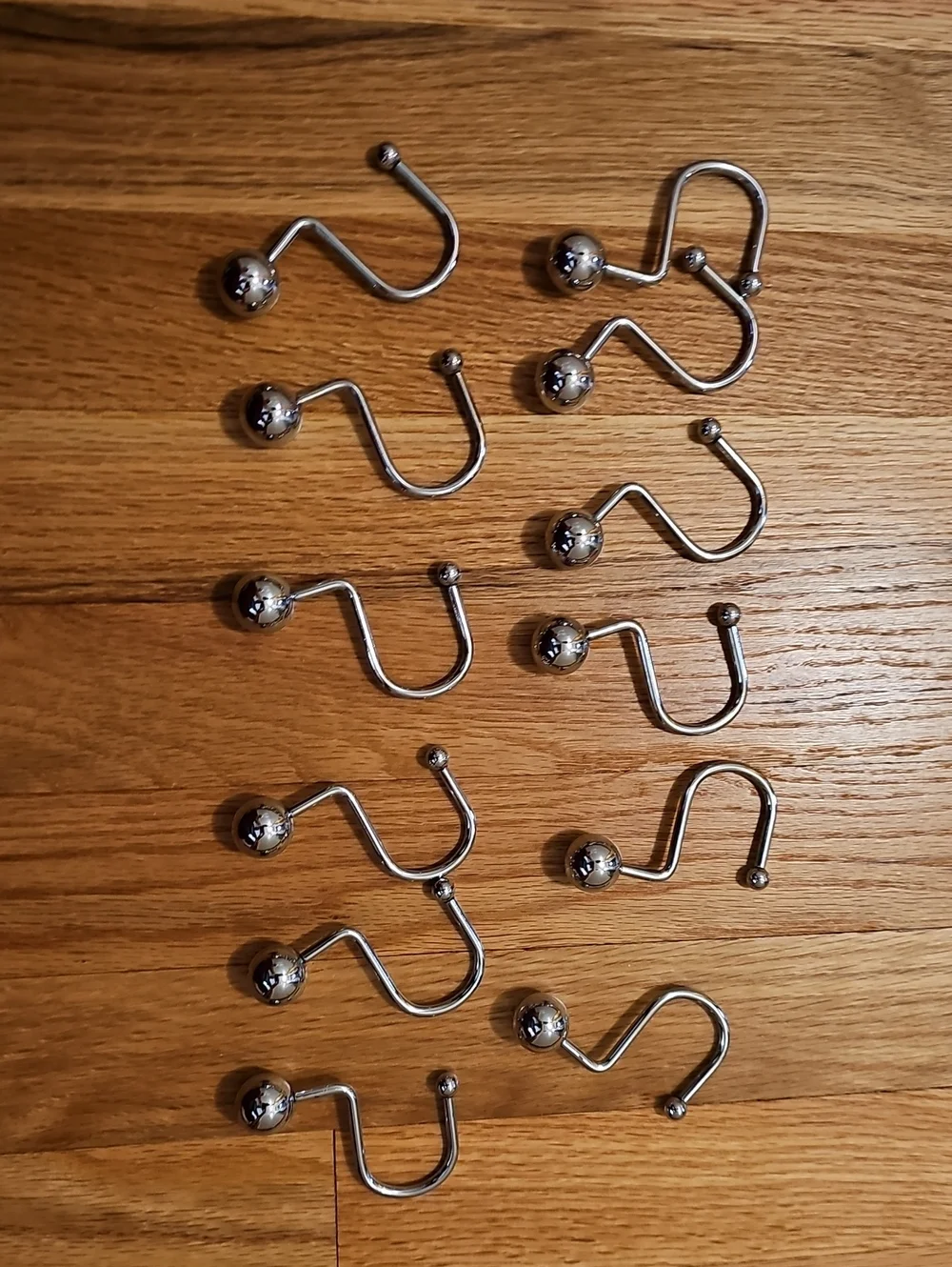 Set of 12 Metal Shower Curtain Hooks